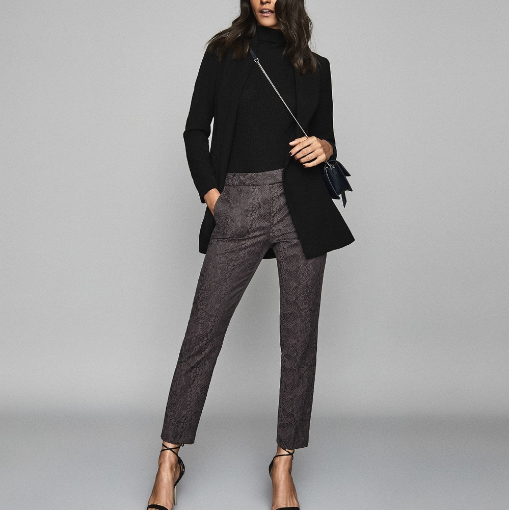 Reiss Viviana Snake Print Trousers